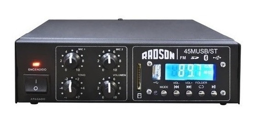 45musb/st Amplificador 20w Usb/sd/fm/bluetooth Radson