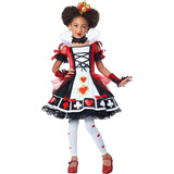 Disfraz Infantil De Lujo De Reina De Corazones, Tamaño Media