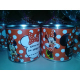 Souvenir Minnie Roja Alcancia Tapa Desmontable X 10 Unidades