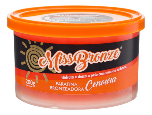 Parafina Bronzeadora Miss Bronze Cenoura 200g