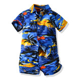Conjunto De Roupas Para Meninos Hawai, Moda, Verão, Camisa D