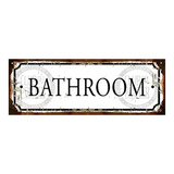 Cartel De Chapa Decoracion Baño Bathroom Toilette Con El Nombre Que Quieras