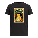 Camiseta Preta Musica Show Banda Pearl Jam Rock 25