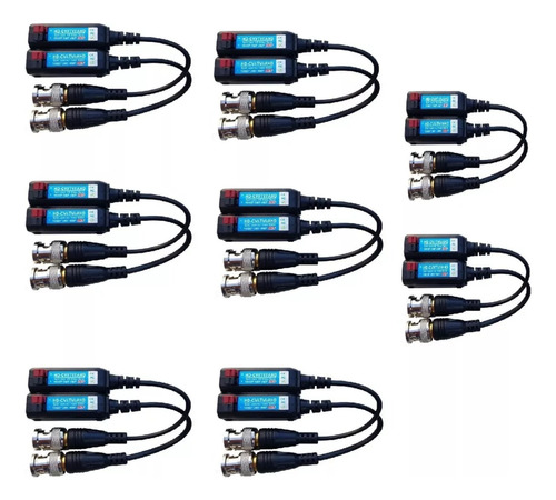 5 Pares Video Balun De 5 Mp Fullhd 1080 Cámaras De Seguridad