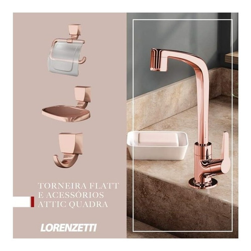 Kit Lavabo Rose Gold Lorenzetti Produto Reembalado