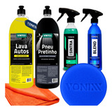 Kit Lava Carros Vonix Blend Carnauba Sintra Pretinho Shampoo