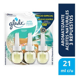 Repuesto Para Aromatizante Glade Aceites Naturales Paraiso Azul 3 Repuestos De 21ml