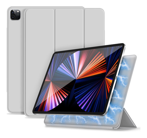 Funda Para iPad Pro 12.9 Pulga 6/5/4/3 Generación 2022 Gris