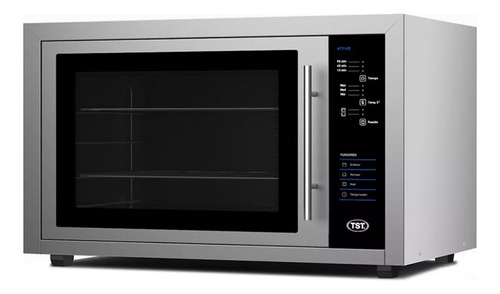 Horno Eléctrico Tst Attivo Acero Inoxidable Tactil 45 Litros