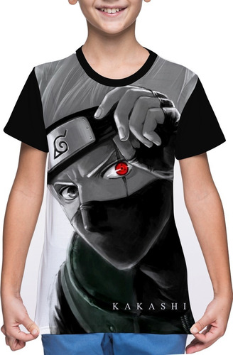 Camiseta/camisa Infantil Kakashi Hatake Sharingan - Naruto