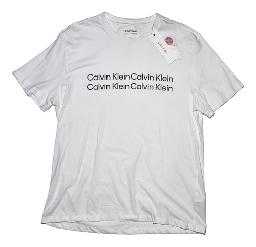 Camiseta Playera Calvin Klein Blanca Hombre 100% Original