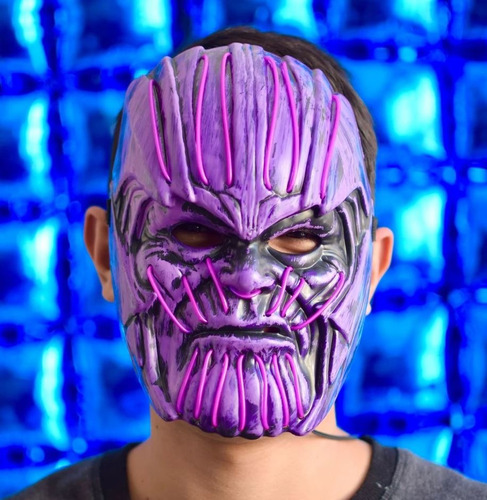Mascara Careta Thanos Con Luz Led Halloween Cotillon 