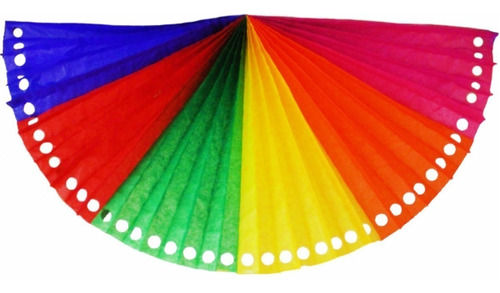 Papel Picado - 10  Guias De Abanico Multicolor