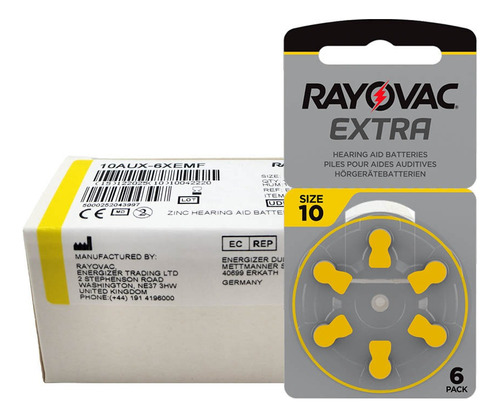 60 X Pilas Audifono Rayovac 10 Pr70 Extra Envio Gratis