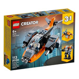 Blocos De Montar Legocreator 3-in-1 Cyber Drone 113 Peças Em Caixa