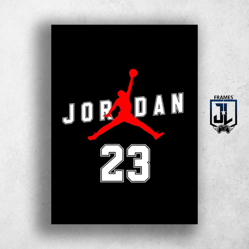 Quadro Decorativo Nike Air Jordan Com Moldura A3