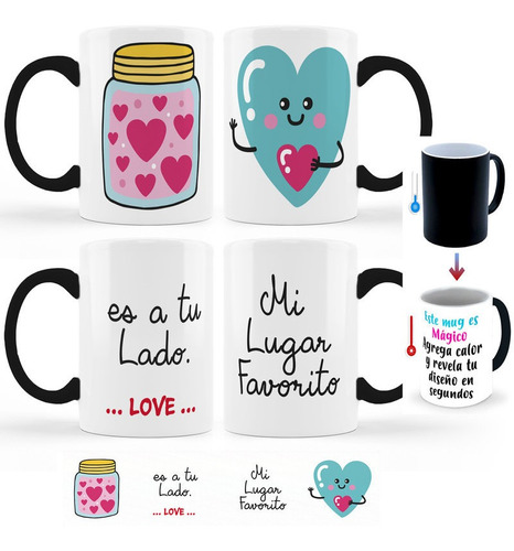 Mug Mágicos Pareja Duo Taza Regalo Amor San Valentin 003