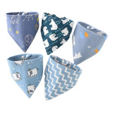 Baberos Bandana Para Bebé - 5 Piezas