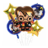 Paquete Harry Potter Globos Metalicos Fiesta Cumpleaños