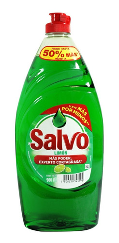 Lavatrastes Líquido Salvo Aroma Limón 900 Ml