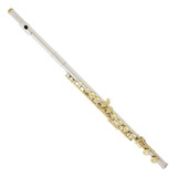 Flauta Traversa Mendini By Cecilio, Nota C, 16 Teclas Dorado
