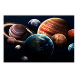 Vinilo 60x90cm Pluton Planeta Cosmos Galaxia Universo M2