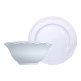 Kit Lanche 12pçs: Bowl + Sobremesa Cottage Porcelana Germer