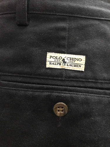 Pantalón De Gabardina Polo Chino Ralph Lauren W42 L32 Usa