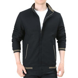 Chaqueta De Otoño Casual Delgada Para Hombre Con Cremallera