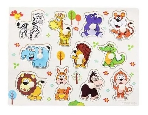 Set 5 Puzzles Encaje Madera Juguete Infantil Montessori