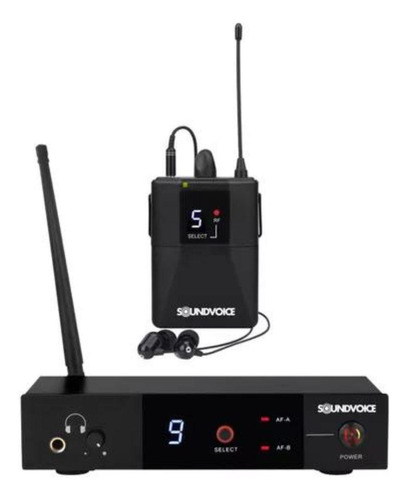 Sistema Monitoramento Soundvoice Sem Fio In-ear Sv-01 + 1