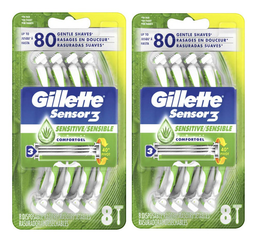 Gillette Sensor3 - Maquinillas De Afeitar Desechables Sen