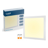 Kit 6 Painel Plafon Super Led 25w Luminario Embutir Quadrado Bivolt Branco Neutro Lumi 1ª Linha 