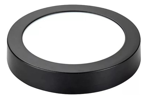 Foco Led Negro 24w Redondo Sobrepuesto Luz Fria Plafon