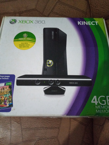 Xbox 360 S 4gb De Memória, Com Kinect 2 Controle 2 Jogos 