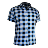 Camisa Xadrez Masculina Blusa Social Listrada Manga Promoção