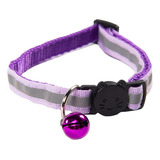 Collar Para Gatos Mr. Pets, Reflectante, Ajustable Color Morado Tamaño Del Collar Unitalla