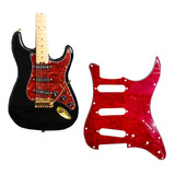 Escudo Para Guitarra Strato Vermelho Madreperola Pgst10bp