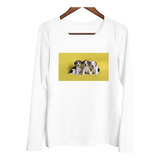 Remera Mujer Ml Perros 6 Perrito Con Camisa De Vestir