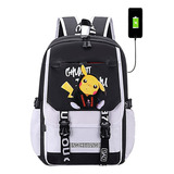 Mochila Para Estudiantes Pikachu Anime, Bolsa De Hombro De G