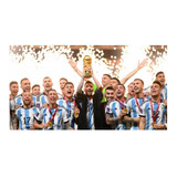 Cuadro Argentina Campeon Grande 100x50 Bastidor