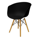 Set 4 Sillon Eames Daw Abs Base Madera Cocina - Alto Impacto