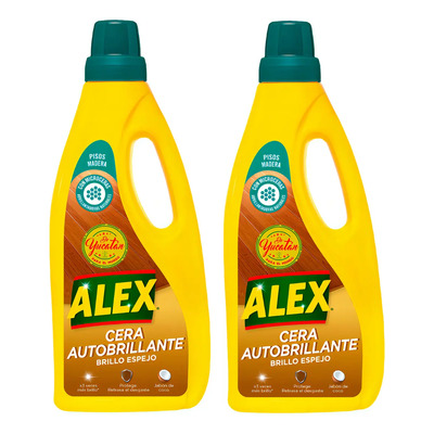 2 Pzs Cera Alex Autobrillante Para Pisos De Madera 750ml C\u002Fu | Envío gratis
