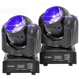 2x Mini Moving Beam Head Rgbw 80w Profissional Dmx Strobo