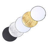 Reflector De Disco Redondo Plegable De Mano, 110 Cm, 5 En 1,