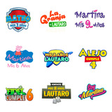 Logo Personalizado Imprimible Digital Cake Topper Nombre Png