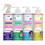 Kit Jubinha Infantil Shampoo Gelatina Creme Levinho Spray