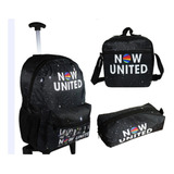 Mochila Now United  Rodinhas Escolar Bolsa Feminina Infantil