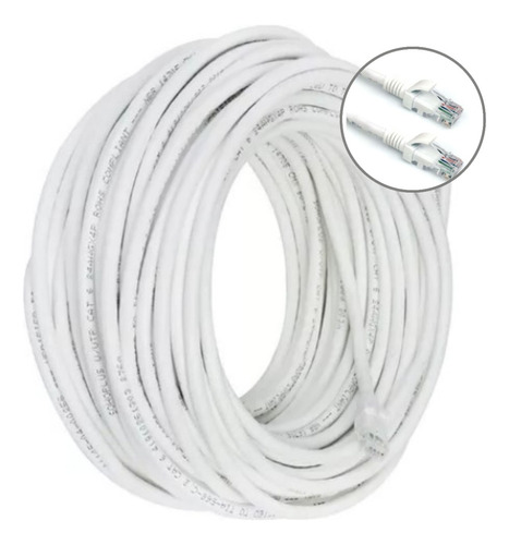 Cabo De Rede Cat6 10m Branco Plus Cable 10 Metros