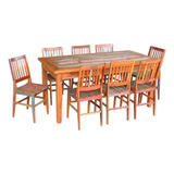 Conjunto Mesa Jantar 2m 8 Cadeiras Madeira Demoliçao Patina